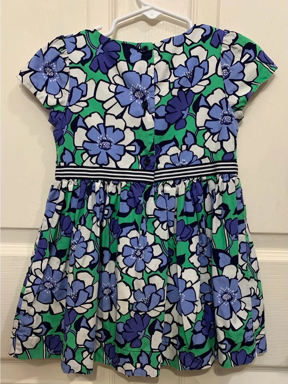 Gymboree Girls Spring Prep Line Blue Green Floral 2 Toddler Dress.         3787